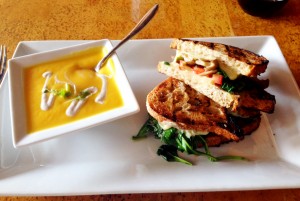 Truffled Grilled Cheese & Tahitian Squash Soup @ Leroy's