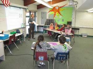 Silver Strand teacher Stephanie Tuckey works with ASE students. Tuckey is one of four ASE teachers kept on by the school.