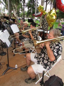 The Coronado Community Band performed Oz-themed music at the Celebrate Oz! community festival in Spreckels Park.