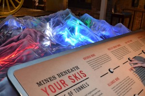 At the Park City Museum, this scale model lights up the 1,000 miles of underground former mines that lie beneath the area’s popular ski resorts.