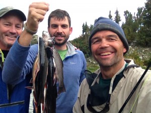 During a rest day, several of the hikers caught 35 trout, which made a hearty meal for the group that evening.