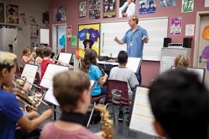 In his new role as district-wide music director, Heinecke works with students from fourth grade through high school as part of CUSD’s comprehensive music program. Photo by Kristen Vincent Photography