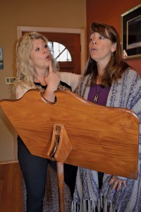 Emily Bosworth, right, with voice coach Diane Alexander, finds singing “yoga-like.” Bosworth is president of CorArtsEd Foundation (formerly CoSA Foundation).