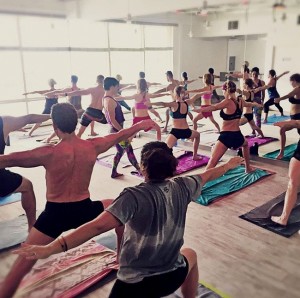 Some like it hot:  It’s 105 degrees inside the studio at Coronado Hot Yoga; the better to warm up those tendons and ligaments in accordance to the principals and teachings of yoga guru Bikram Choudhury.